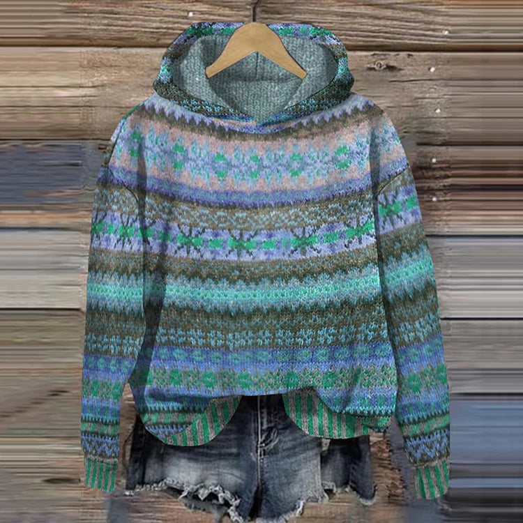 Mira - Retro Ethnic Chic Hoodie