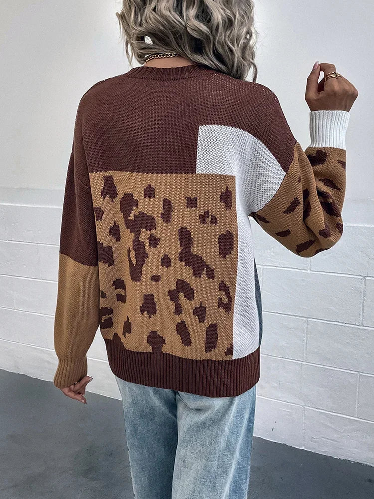 Luna - Vintage Leopard Print Sweater