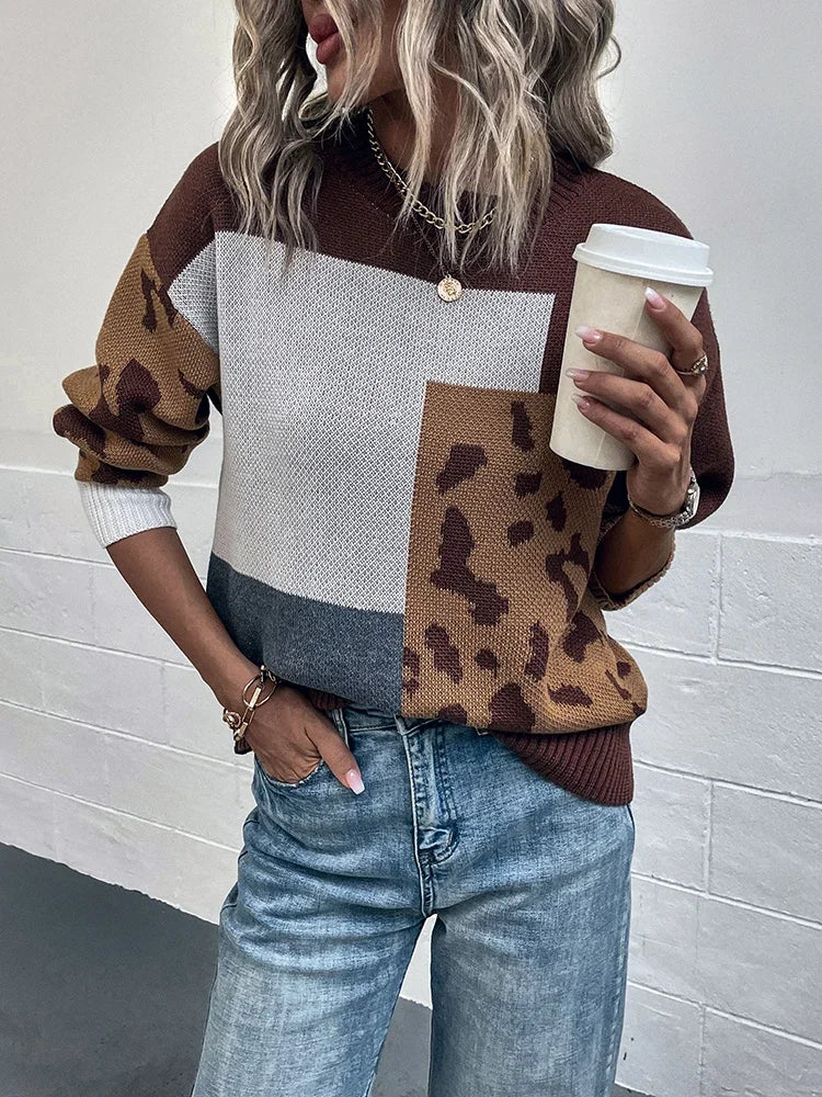 Luna - Vintage Leopard Print Sweater