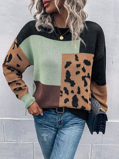 Luna - Vintage Leopard Print Sweater