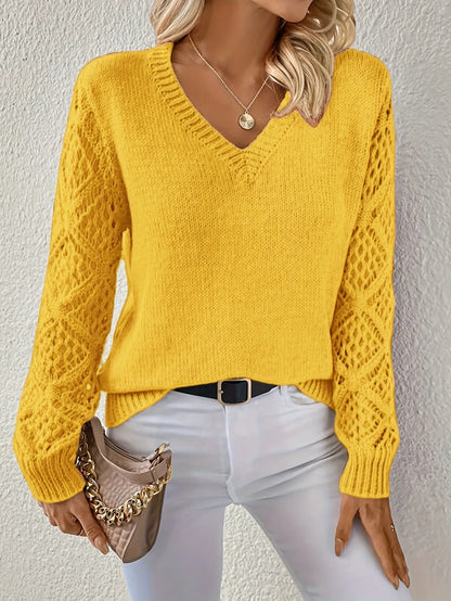 Isla - V-Neck Casual Knit Sweater