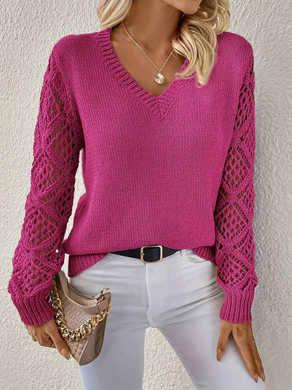 Isla - V-Neck Casual Knit Sweater