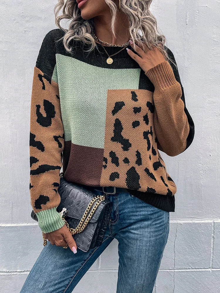 Luna - Vintage Leopard Print Sweater